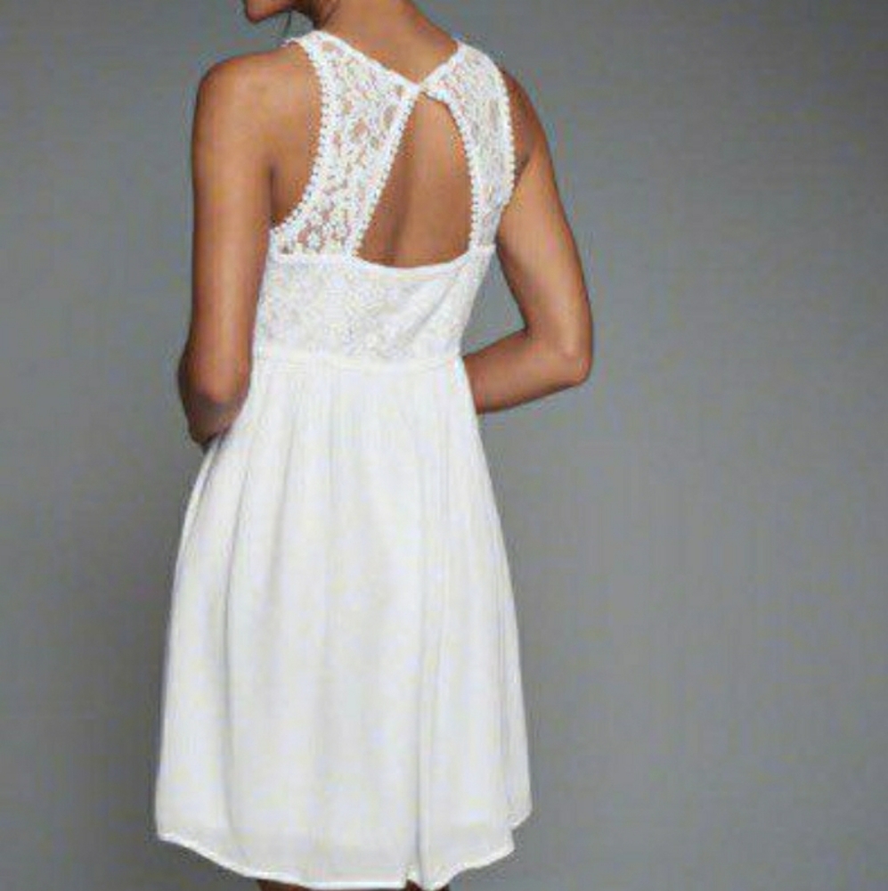 Abercrombie & Fitch white lace dress medium